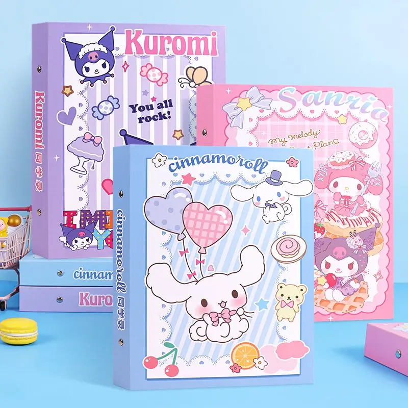 Kawaii Sanrio My Melody Cinnamoroll Kuromi Loose Leaf Guestbook Anime Figure Classmates Graduation Message School Supplies Gift
Kawaii Sanrio My Melody Cinnamoroll Kuromi Loose Leaf Guestbook Anime Figure Classmates Graduation Message School Supplies Gift