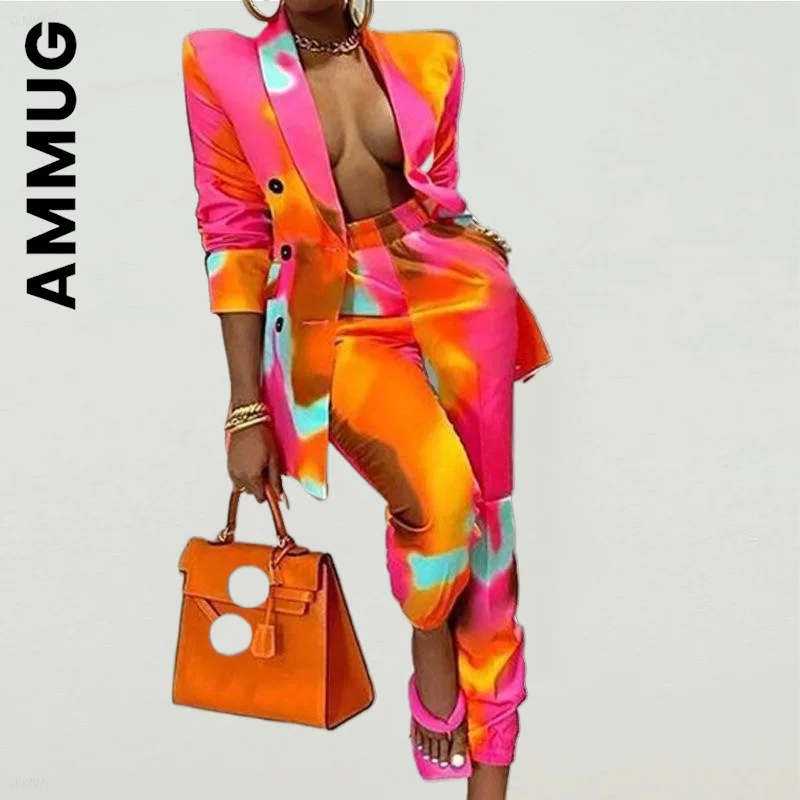 Ammug Fashion Women Set Blazer + Pants Sets Two Piece Pant Suits OL Single Breasted Jacket Long Sleeve Long Pants Female Women
Ammug Fashion Women Set Blazer + Pants Sets Two Piece Pant Suits OL Single Breasted Jacket Long Sleeve Long Pants Female Women