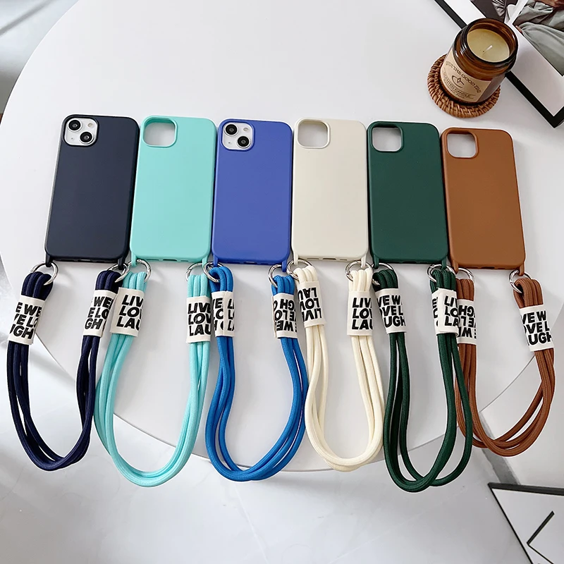 Luxury Lanyard Liquid Silicone Phone Case For iPhone 14 13 12 11 Pro XS Max XR X SE 8 7 Plus Ultra-thin Wristband Rope Cover
Luxury Lanyard Liquid Silicone Phone Case For iPhone 14 13 12 11 Pro XS Max XR X SE 8 7 Plus Ultra-thin Wristband Rope Cover