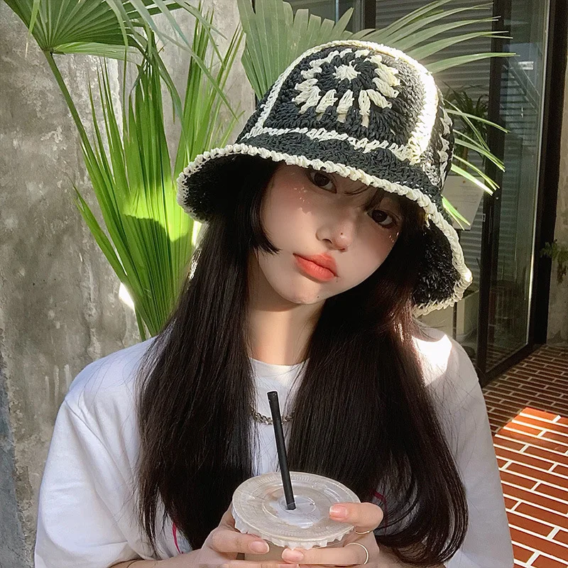 Women Hollow Flower Straw Fisherman Hat Handmade Basin Hat Spring Summer Handmade Sunscreen Sun Hats Female Panama
Women Hollow Flower Straw Fisherman Hat Handmade Basin Hat Spring Summer Handmade Sunscreen Sun Hats Female Panama