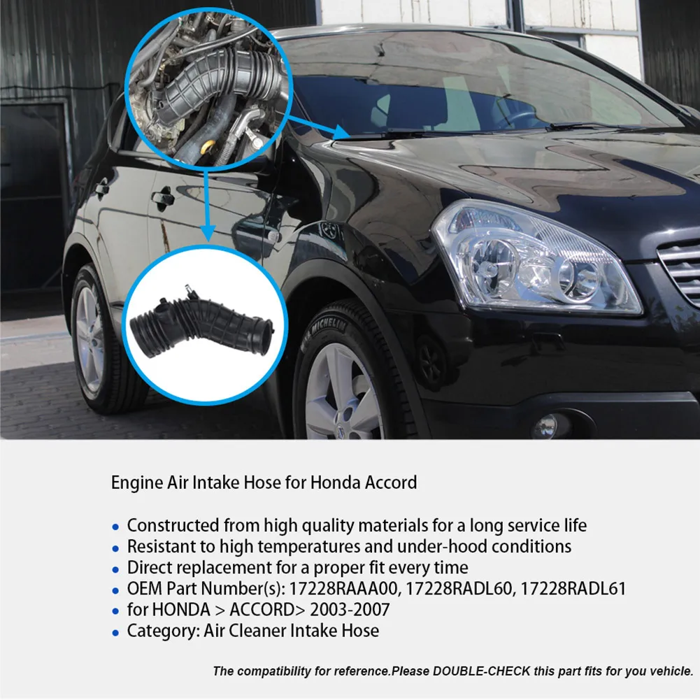1Pcs Black Rubber Car Engine Side Intake Pipe Replacement Part For HONDA 2003-2007 17228RAAA00 17228RADL60 17228RADL61
1Pcs Black Rubber Car Engine Side Intake Pipe Replacement Part For HONDA 2003-2007 17228RAAA00 17228RADL60 17228RADL61