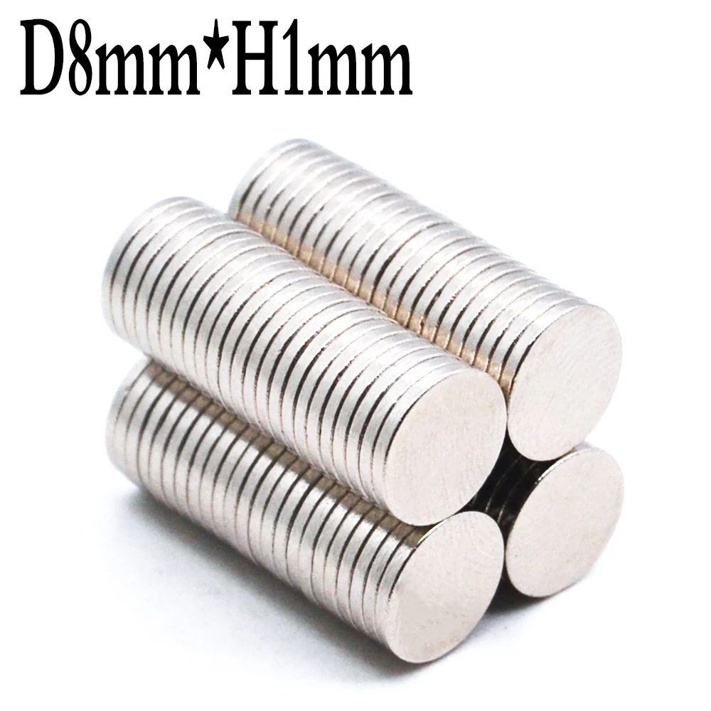 10-1000 шт., тонкий круглый сильный магнит, 8*1 мм
10-1000 шт., тонкий круглый сильный магнит, 8*1 мм
