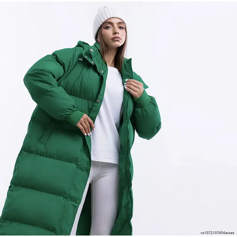 Woman Hooded Long Cotton Jacket Loose Fashion Women's Zipper Button Winter Jackets New Pocket Cotton Padded Parka Ladies Coat
Woman Hooded Long Cotton Jacket Loose Fashion Women's Zipper Button Winter Jackets New Pocket Cotton Padded Parka Ladies Coat