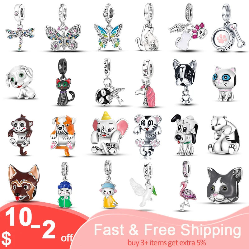2022 New Cute Pet Charm Bead Fit Original Pandora Bracelet Diy Dangle Charms For Jewelry Making Dog Cat Bird Dragonfly Butterfly
2022 New Cute Pet Charm Bead Fit Original Pandora Bracelet Diy Dangle Charms For Jewelry Making Dog Cat Bird Dragonfly Butterfly