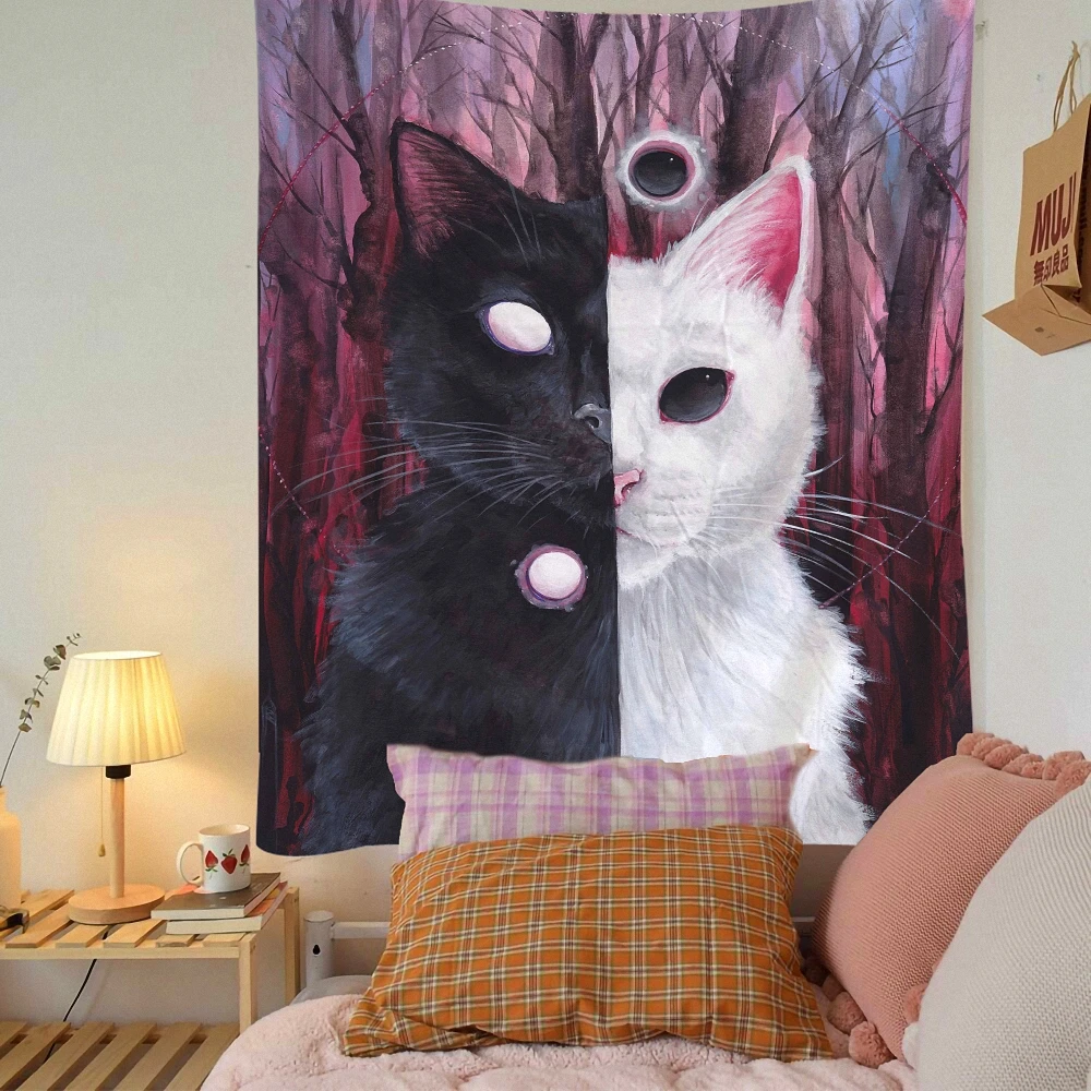 Cat Home Decor Tapestry macrame Banner Flag Wall Art Posters Wall Hanging Boho decor hippie Witchcraft Tapestry Wall Stickers A1
Cat Home Decor Tapestry macrame Banner Flag Wall Art Posters Wall Hanging Boho decor hippie Witchcraft Tapestry Wall Stickers A1
