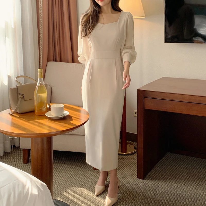 Dresses for Women 2023 Chic and Elegant Summer Long Hepburn Style Fashion Square Collar New In Dresses Commuting Office Clothing
Dresses for Women 2023 Chic and Elegant Summer Long Hepburn Style Fashion Square Collar New In Dresses Commuting Office Clothing