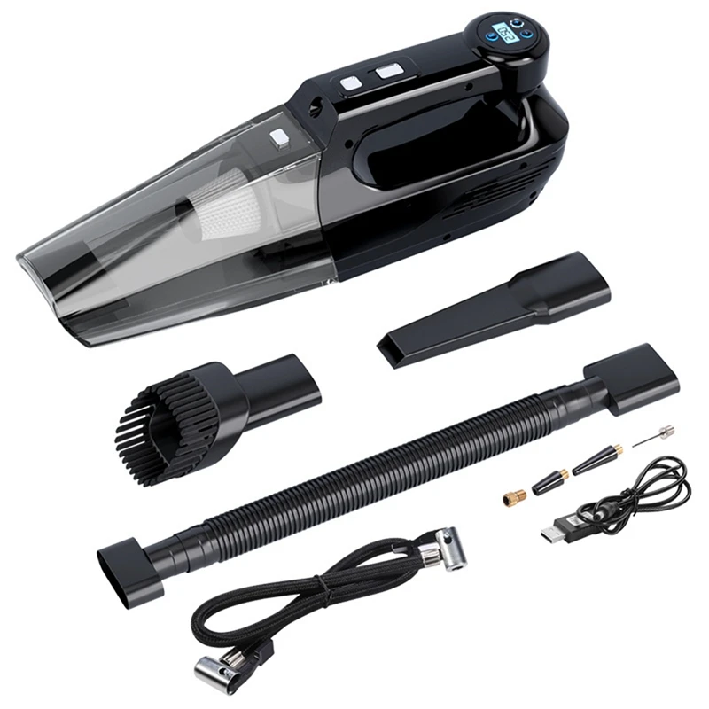 Cordless Car Vacuum 4 In 1 Portable Car Vacuum Cleaner With Digital Air Compressor Pump Tire Inflator With LED Light
Cordless Car Vacuum 4 In 1 Portable Car Vacuum Cleaner With Digital Air Compressor Pump Tire Inflator With LED Light