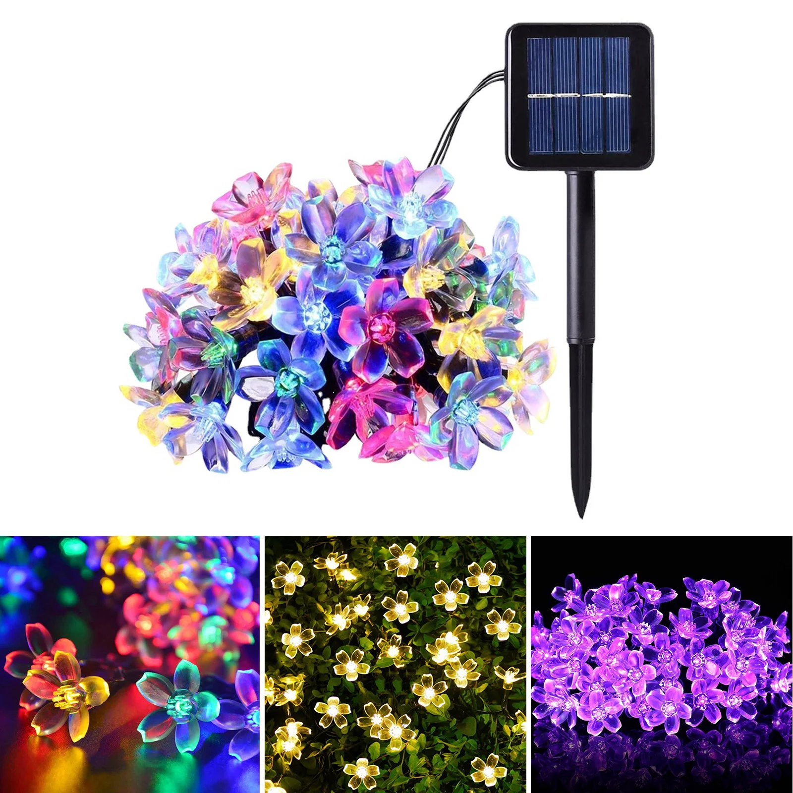 Solar Flower String Lights 7M LED Cherry Blossom Solar Fairy Lights Outdoor Waterproof Holiday Light Christmas Fairy Light Decor
Solar Flower String Lights 7M LED Cherry Blossom Solar Fairy Lights Outdoor Waterproof Holiday Light Christmas Fairy Light Decor