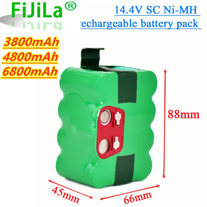 14.4V SC Ni-MH rechargeable battery pack 6800mAh Vacuum Cleaner Sweeping Robot for KV8 XR210 XR510 XR210A XR210B XR510B XR510D 
14.4V SC Ni-MH rechargeable battery pack 6800mAh Vacuum Cleaner Sweeping Robot for KV8 XR210 XR510 XR210A XR210B XR510B XR510D