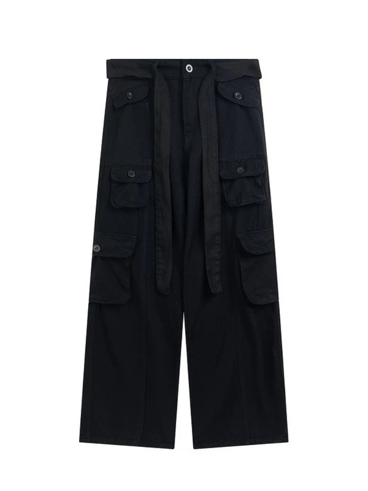 SALSPOR Hiphop Overalls Men's And Women's High Street Solid Color Casual Pants Multi-Pocket Wide-Leg Daddy Pants Mopping Pants
SALSPOR Hiphop Overalls Men's And Women's High Street Solid Color Casual Pants Multi-Pocket Wide-Leg Daddy Pants Mopping Pants