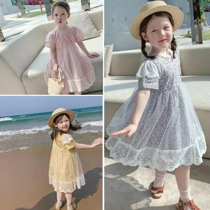 Girls Dress Mesh Flower Short-Sleeved Dress Princess Dress Summer Dress New Children'S Clothing 3-8 Years Old
Girls Dress Mesh Flower Short-Sleeved Dress Princess Dress Summer Dress New Children'S Clothing 3-8 Years Old