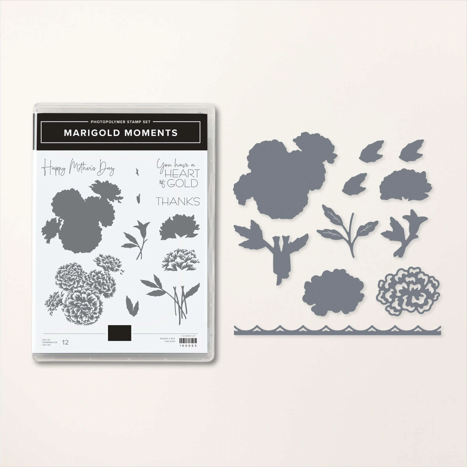 2023 Jan. to Apr.New Catalog Marigold Flowers Clear Stamps Sets and Metal Cutting Dies Scrapbooking For Mother's Day Card Making
2023 Jan. to Apr.New Catalog Marigold Flowers Clear Stamps Sets and Metal Cutting Dies Scrapbooking For Mother's Day Card Making