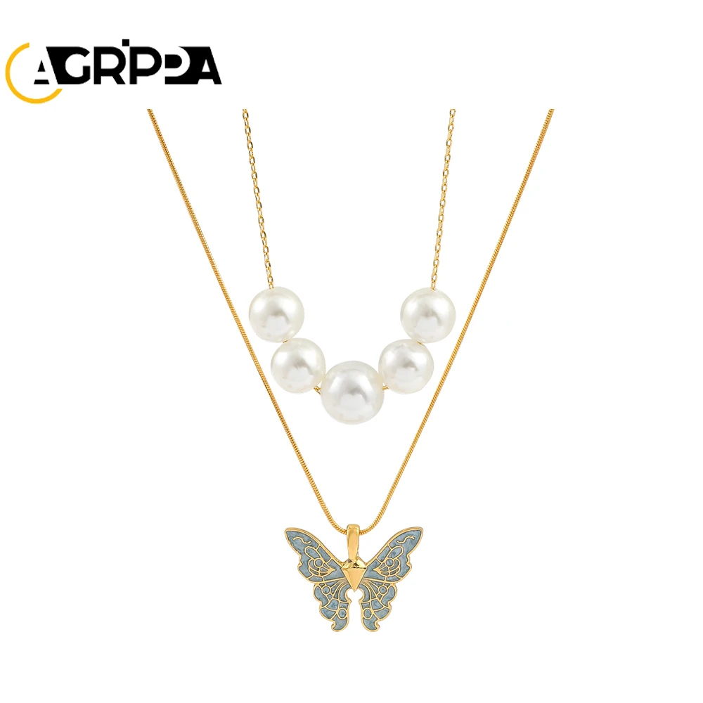 Agrippa Coloured Enamel Jewelry Vintage Fashion Butterfly Necklace Gold Plated Choker Pearl Multilayer Necklace Bohemian
Agrippa Coloured Enamel Jewelry Vintage Fashion Butterfly Necklace Gold Plated Choker Pearl Multilayer Necklace Bohemian
