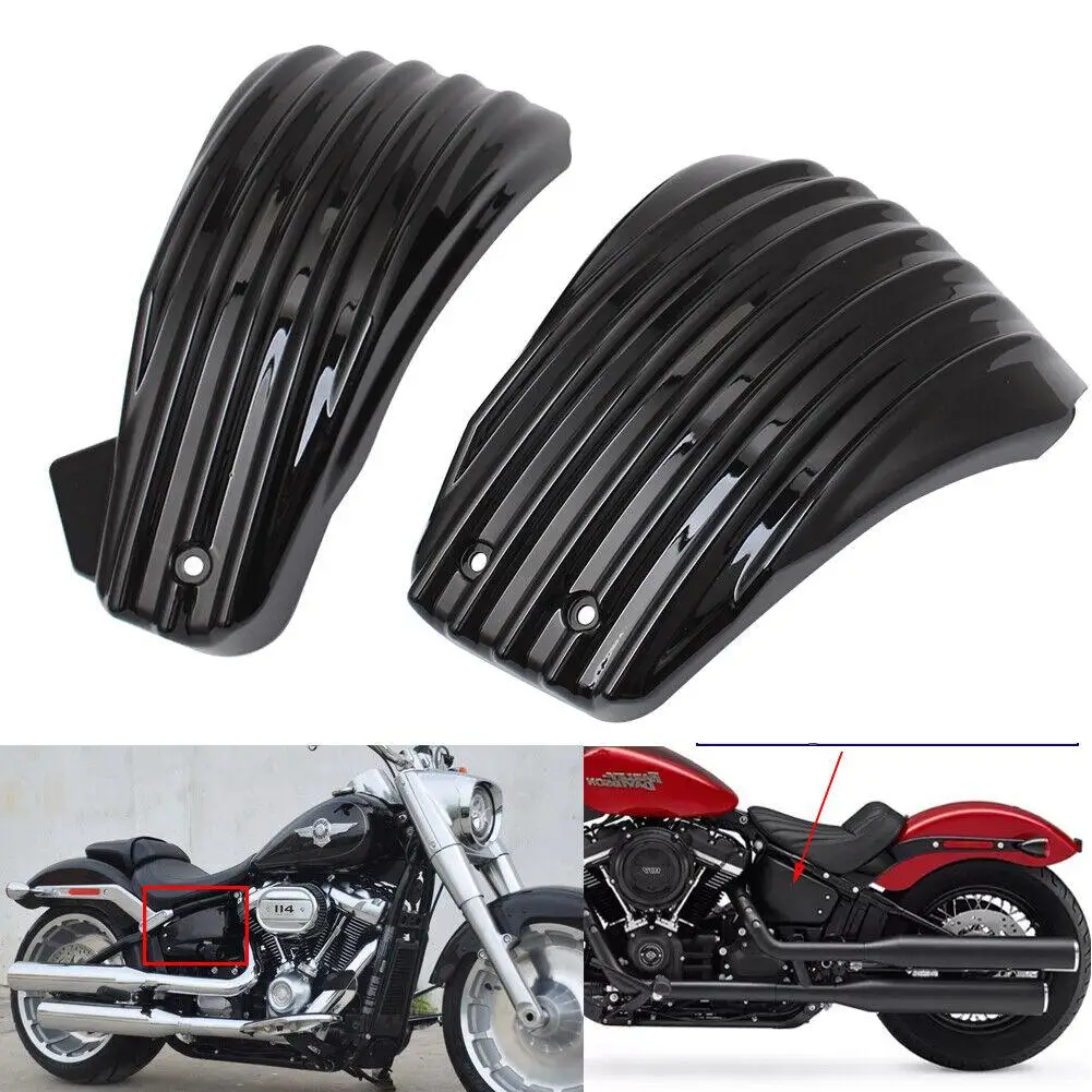 

2Pcs Motorcycle Battery Side Fairing Covers Compatible For 2018-2021 Softail M8 Breakout Fat Boy FXDR Street BOB