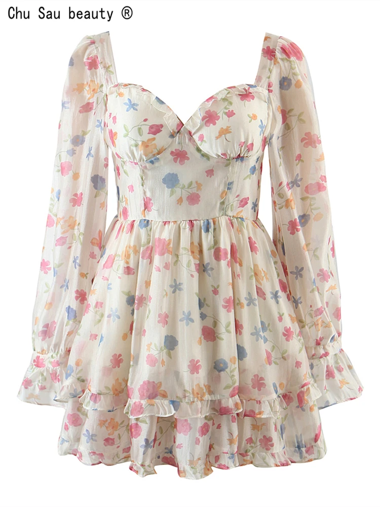 Ins French Vintage Cottagecore Floral Dress Women 2022 Summer New Hot Sweet Sexy Ruffle Puff Sleeve Slim Dresses
Ins French Vintage Cottagecore Floral Dress Women 2022 Summer New Hot Sweet Sexy Ruffle Puff Sleeve Slim Dresses