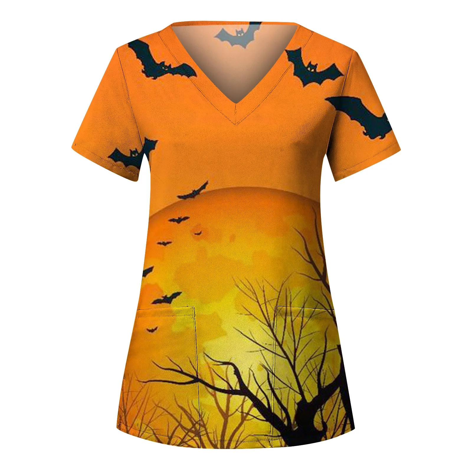 Женская Повседневная модная рубашка, рубашка с V-образным вырезом и принтом на Хэллоуин, топ с коротким рукавом для работы, рубашка, топы для ... 
Женская Повседневная модная рубашка, рубашка с V-образным вырезом и принтом на Хэллоуин, топ с коротким рукавом для работы, рубашка, топы для ...