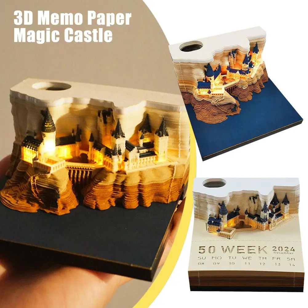 3D Memo Pad, 2024 Desk Calendar Memo Pad, 3D Magic Notepad Light Calendar Weekly Stationery Accessories Castle with A9X7
3D Memo Pad, 2024 Desk Calendar Memo Pad, 3D Magic Notepad Light Calendar Weekly Stationery Accessories Castle with A9X7
