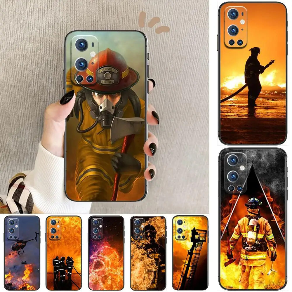

Fireman black For OnePlus Nord N100 N10 5G 9 8 Pro 7 7Pro Case Phone Cover For OnePlus 7 Pro 1+7T 6T 5T 3T Case