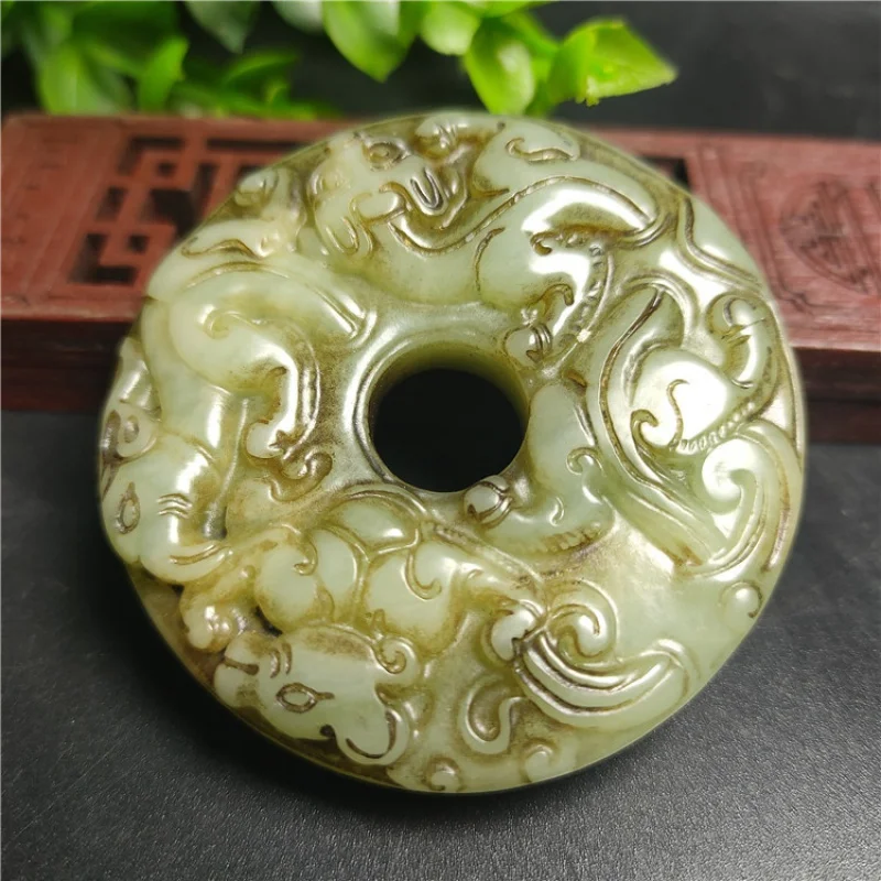 Supply Antique Miscellaneous Antique Distressed Crafts Xiuyan Jade Double-Sided for Four Beasts Ring Buckle Pendant Wholesale
Supply Antique Miscellaneous Antique Distressed Crafts Xiuyan Jade Double-Sided for Four Beasts Ring Buckle Pendant Wholesale