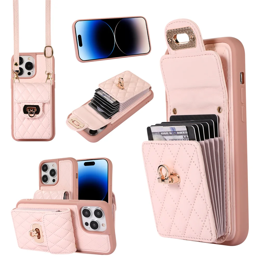 Luxury Grid Leather Cover For iPhone 14 13 12 11 Pro XS Max XR X 7 8 Plus Crossbody Wallet Phone Case Organ Card Holder Lanyard
Luxury Grid Leather Cover For iPhone 14 13 12 11 Pro XS Max XR X 7 8 Plus Crossbody Wallet Phone Case Organ Card Holder Lanyard