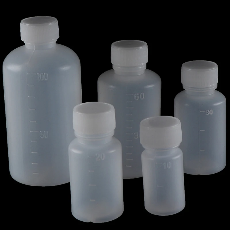 

5/10Pc 10/30/60/100ml reagent bottles medicine sample vials liquid holder tool
