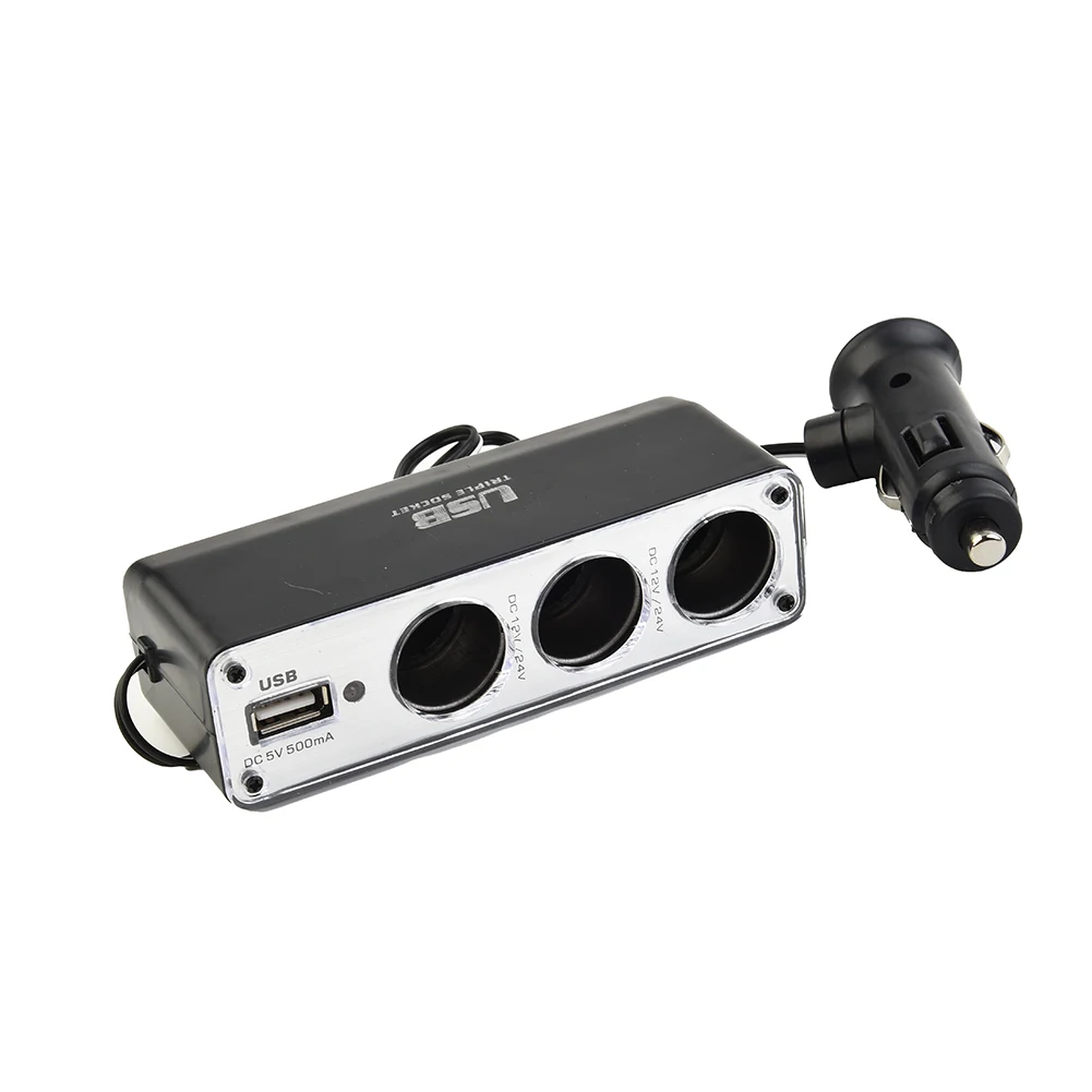 High Quality New Charger Adapter Triple Splitter 12V ABS Black Car Cigar Lighter Convenient Multi Socket USB Port
High Quality New Charger Adapter Triple Splitter 12V ABS Black Car Cigar Lighter Convenient Multi Socket USB Port