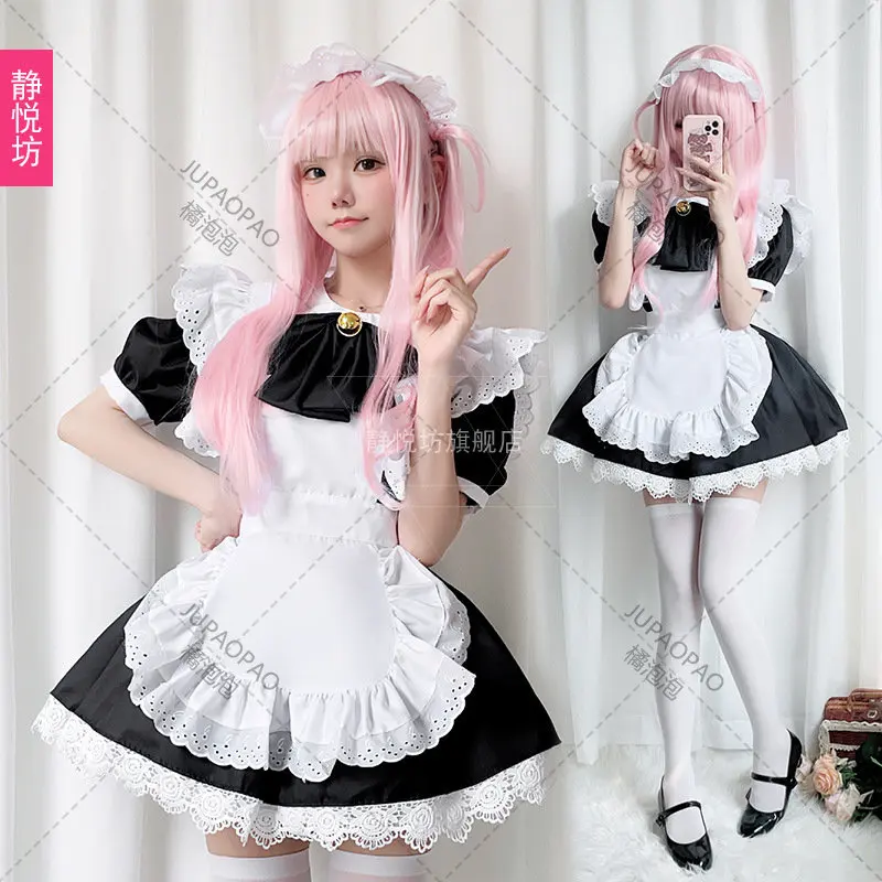 

Косплей-костюмы в стиле аниме Лолита, кошка, девочка, японская кавайная школьная форма для студентов, искусственное платье, униформа кофейной горничной