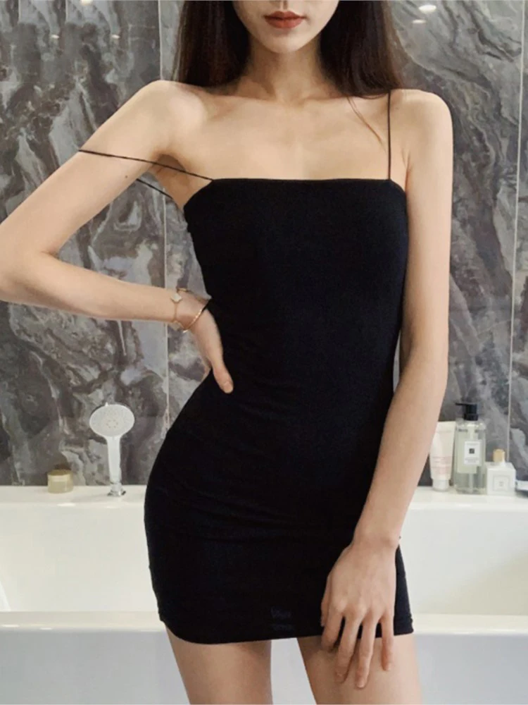 Women's Dress Sexy Sheath Black Halter Sleeveless Club Wear Bodycon Solid Mini Vestidos Woman Dresses Summer Clothes for Dress
Women's Dress Sexy Sheath Black Halter Sleeveless Club Wear Bodycon Solid Mini Vestidos Woman Dresses Summer Clothes for Dress