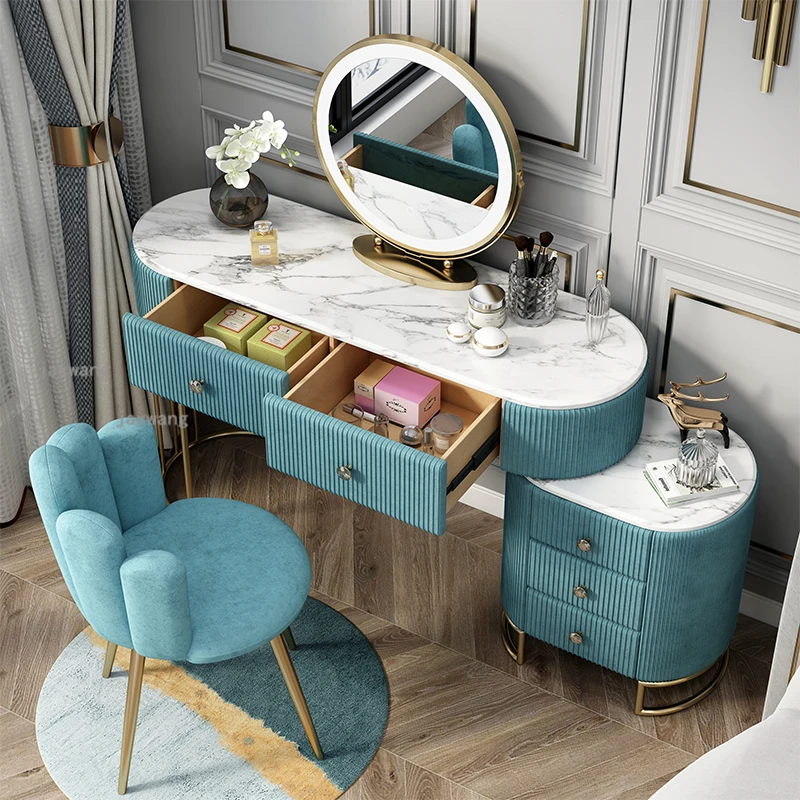 Luxury Home Bedroom Dressers Nordic Vanity Dressing Table Magnet Storage Side Cabinets Bedroom Furniture Simple Makeup Chair 
Luxury Home Bedroom Dressers Nordic Vanity Dressing Table Magnet Storage Side Cabinets Bedroom Furniture Simple Makeup Chair