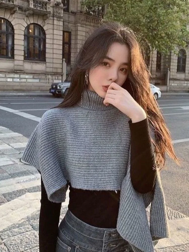 Irregular Elegant Simple Women Turtleneck Knit Pullover Korean Beautiful Top 2023 Autumn Spring Warm Loose Felame Shawl M243
Irregular Elegant Simple Women Turtleneck Knit Pullover Korean Beautiful Top 2023 Autumn Spring Warm Loose Felame Shawl M243
