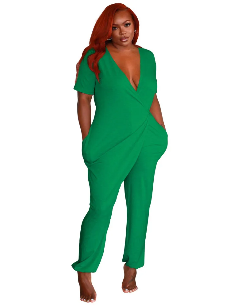 African Jumpsuit Clothes Women Deep V Neck Pocket Dashiki Africa Clothing 2022 Summer New Solid Casual African Jumpsuit Overalls
African Jumpsuit Clothes Women Deep V Neck Pocket Dashiki Africa Clothing 2022 Summer New Solid Casual African Jumpsuit Overalls