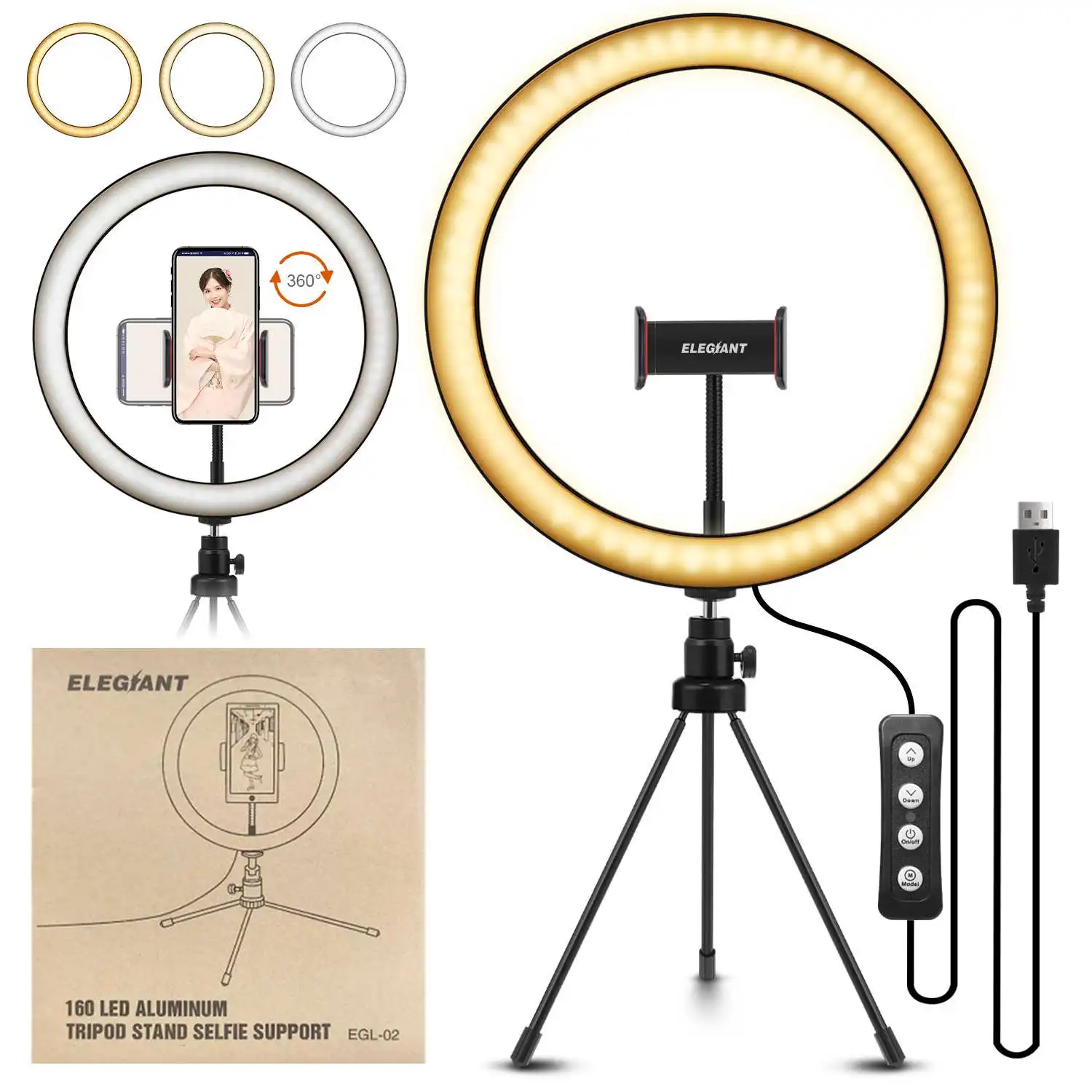 10 Inch LED Selfie Ring Light with Tripod Ring Lamp USB Phone Holder forTiktok YouTube Live Streaming Makeup Video Photography
10 Inch LED Selfie Ring Light with Tripod Ring Lamp USB Phone Holder forTiktok YouTube Live Streaming Makeup Video Photography
