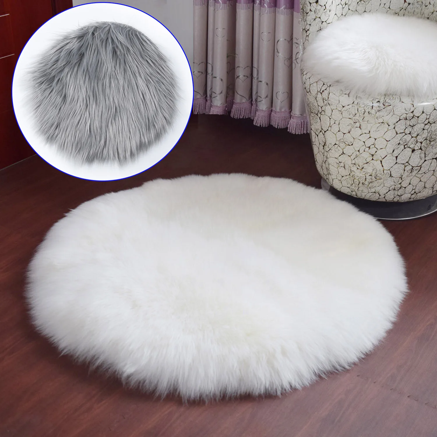Salon Thicker Pile Rug Soft Faux Fur Rug Household Bedroom Warm Mat Sofa Chair Desk Pad Round Carpet Home Decor
Salon Thicker Pile Rug Soft Faux Fur Rug Household Bedroom Warm Mat Sofa Chair Desk Pad Round Carpet Home Decor