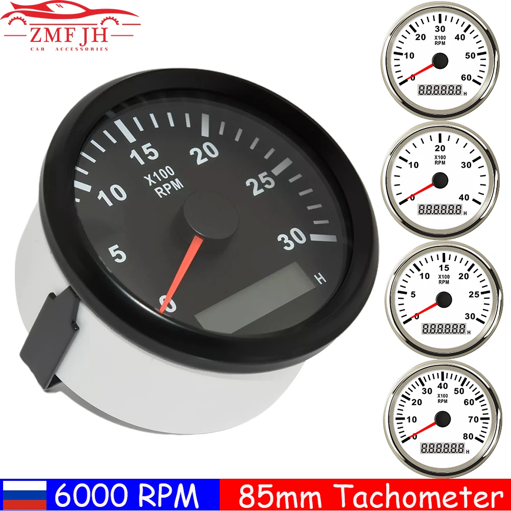 Тахометр лодочный 85 мм для автомобиля, судовой тахометр с песометром, счетчик оборотов 3000 4000 6000 об/мин, датчик тахометра 
Тахометр лодочный 85 мм для автомобиля, судовой тахометр с песометром, счетчик оборотов 3000 4000 6000 об/мин, датчик тахометра