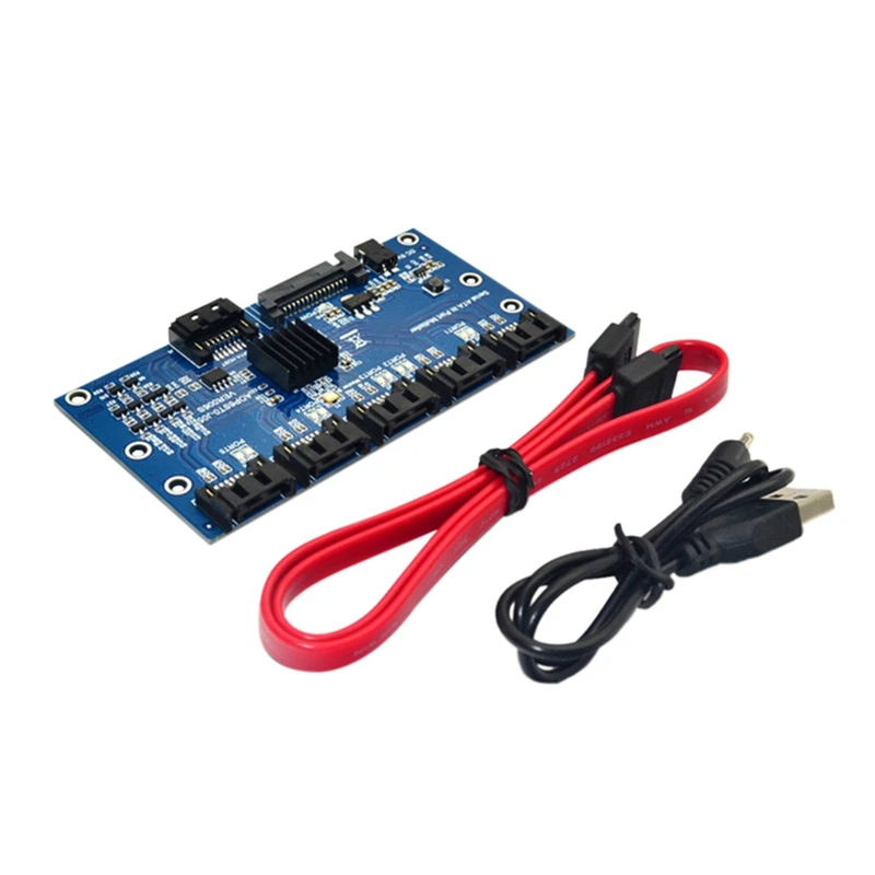 SATA 1 To 5 Port Converter Expansion Card SATA3.0 Controller Card Motherboard 6Gbps Multiplier Hard Disk Adapter Card
SATA 1 To 5 Port Converter Expansion Card SATA3.0 Controller Card Motherboard 6Gbps Multiplier Hard Disk Adapter Card