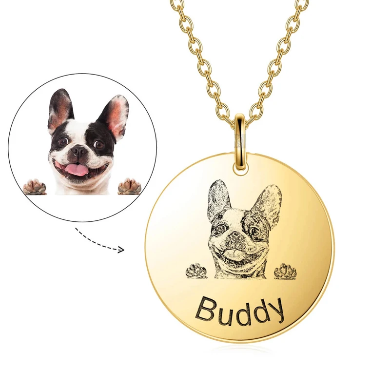 Personalized Stainless Steel Engraved Pet Photo Pendant Necklace Custom Name Dog Cat Necklace DIY Gift
Personalized Stainless Steel Engraved Pet Photo Pendant Necklace Custom Name Dog Cat Necklace DIY Gift