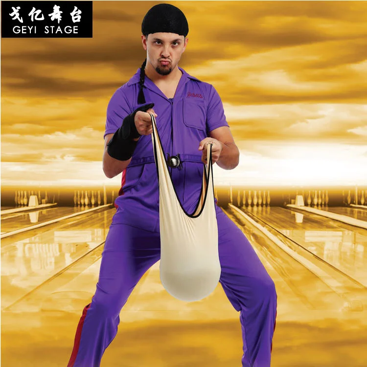 Halloween Cosplay Bowling Suit Party Carnival Costume Adult Men Cleaner Purple Tights Jumpsuit Onesies
Halloween Cosplay Bowling Suit Party Carnival Costume Adult Men Cleaner Purple Tights Jumpsuit Onesies