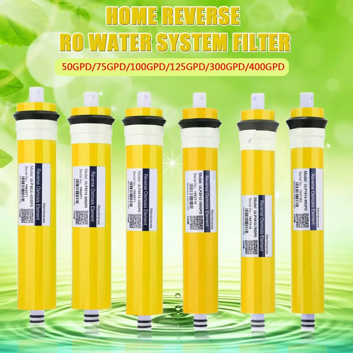 RO Membrane Replacement Water Filter Purifier Reverse Osmosis System Home Kitchen Drinking Treatmentn
RO Membrane Replacement Water Filter Purifier Reverse Osmosis System Home Kitchen Drinking Treatmentn