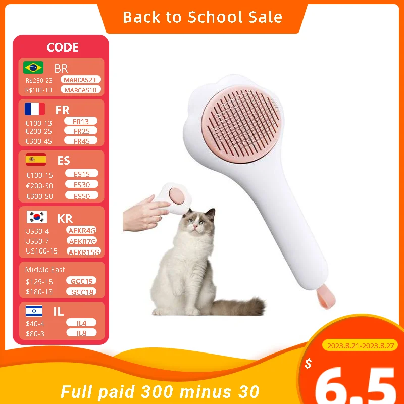 Pet Dog Needle Brush Self-Cleaning Slicker Brush For Cats Massage Removes Loose Undercoat Mats and Tangled Hair Grooming Comb
Pet Dog Needle Brush Self-Cleaning Slicker Brush For Cats Massage Removes Loose Undercoat Mats and Tangled Hair Grooming Comb