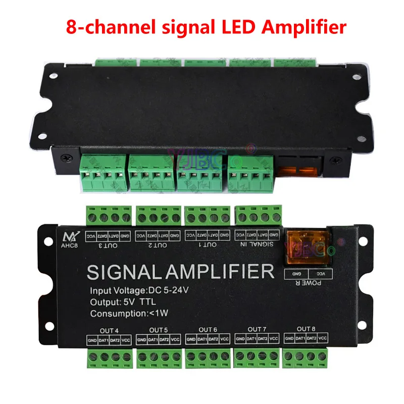 8-Channel Signal LED Amplifier For 2812B/WS2815/WS2813/WS2811 Pixel RGB Addressable LED Strip Light 5V TTL Output DC 5-24V
8-Channel Signal LED Amplifier For 2812B/WS2815/WS2813/WS2811 Pixel RGB Addressable LED Strip Light 5V TTL Output DC 5-24V