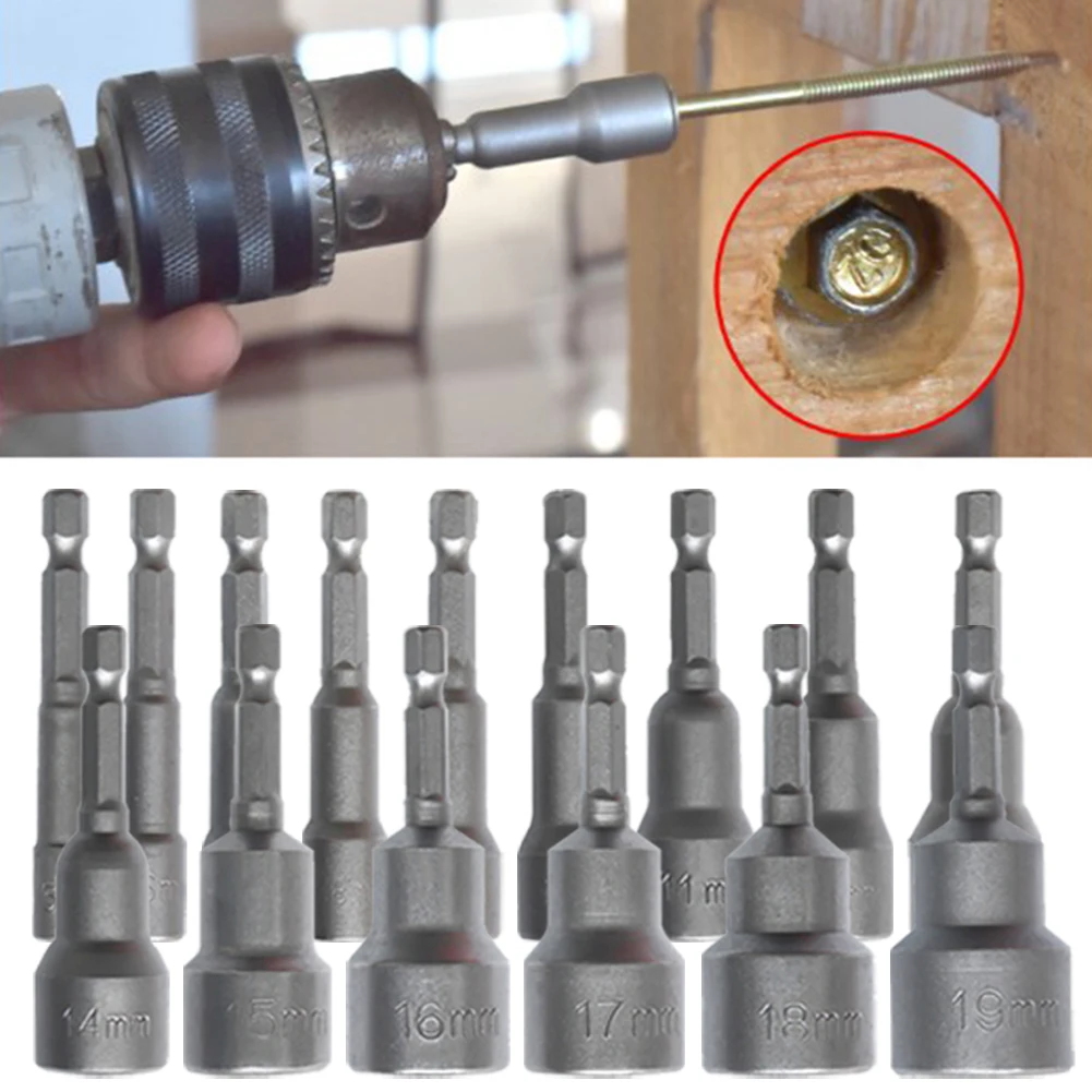 65mm 5.5-19mm Hexagon Magnetic Nut Driver Drill Bit Socket Wrench Extension Sleeve For Home DIY Carpentry Auto Machine Repairing
65mm 5.5-19mm Hexagon Magnetic Nut Driver Drill Bit Socket Wrench Extension Sleeve For Home DIY Carpentry Auto Machine Repairing