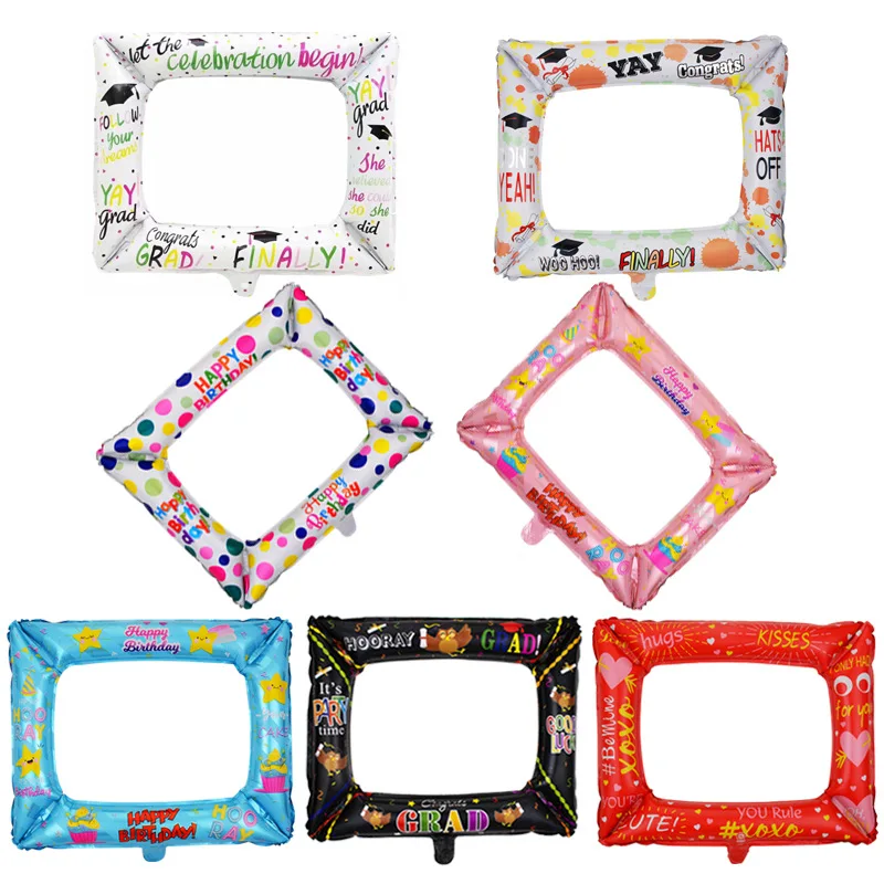 1pcs Happy Birthday Photo Booth Foil Balloons Photo Frame Props Boy Or Girl Birthday Party Decorations For kids Baby Shower
1pcs Happy Birthday Photo Booth Foil Balloons Photo Frame Props Boy Or Girl Birthday Party Decorations For kids Baby Shower
