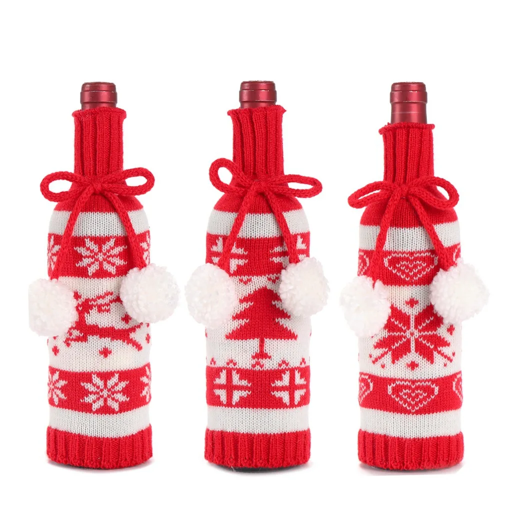 

Новогодняя Коллекция 2023 года, Рождественская Пылезащитная сумка для винных бутылок, рождественские украшения для дома, рождества