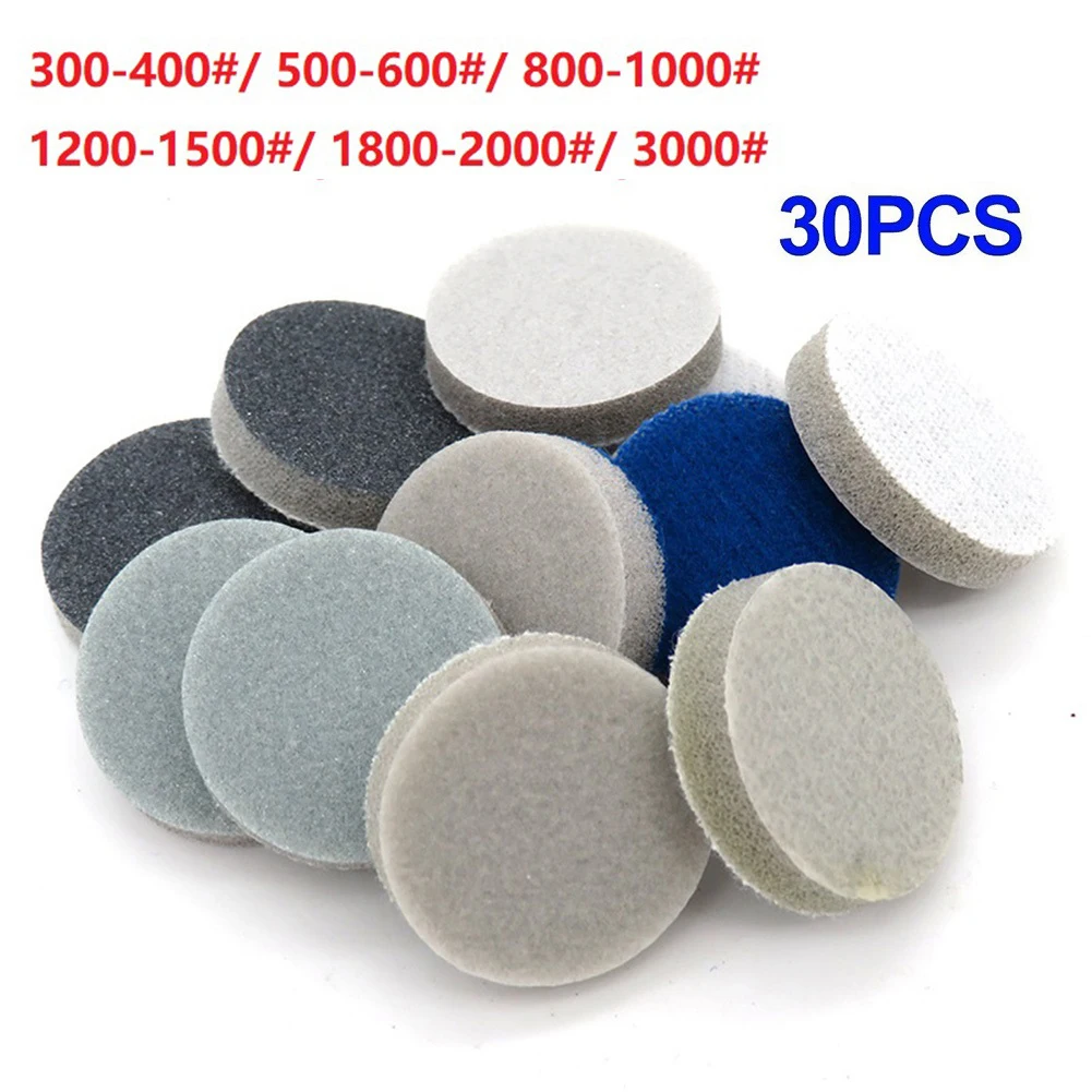 30pcs 1inch 25mm Round Sponge Sanding Disc Sandpaper Hook And Loop 300-3000Grit Abrasives Sanding Pad For Polishing Grinding
30pcs 1inch 25mm Round Sponge Sanding Disc Sandpaper Hook And Loop 300-3000Grit Abrasives Sanding Pad For Polishing Grinding