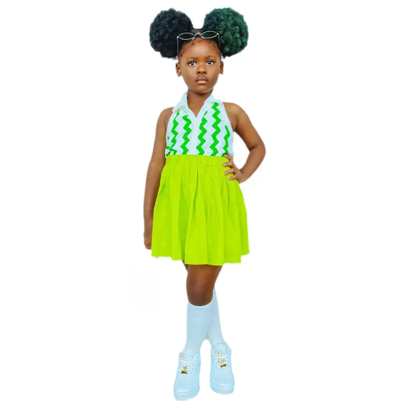 2 шт./комплект, футболка с лямкой на шее и зеленая юбка
2 шт./комплект, футболка с лямкой на шее и зеленая юбка