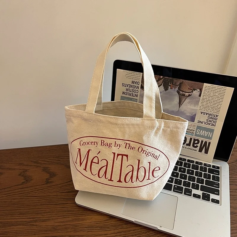 2023 Korean Style Women Red Letter Top-handle Bag Canvas Small Shopping Bag Girl Small Tote Bag Handbag for Women
2023 Korean Style Women Red Letter Top-handle Bag Canvas Small Shopping Bag Girl Small Tote Bag Handbag for Women
