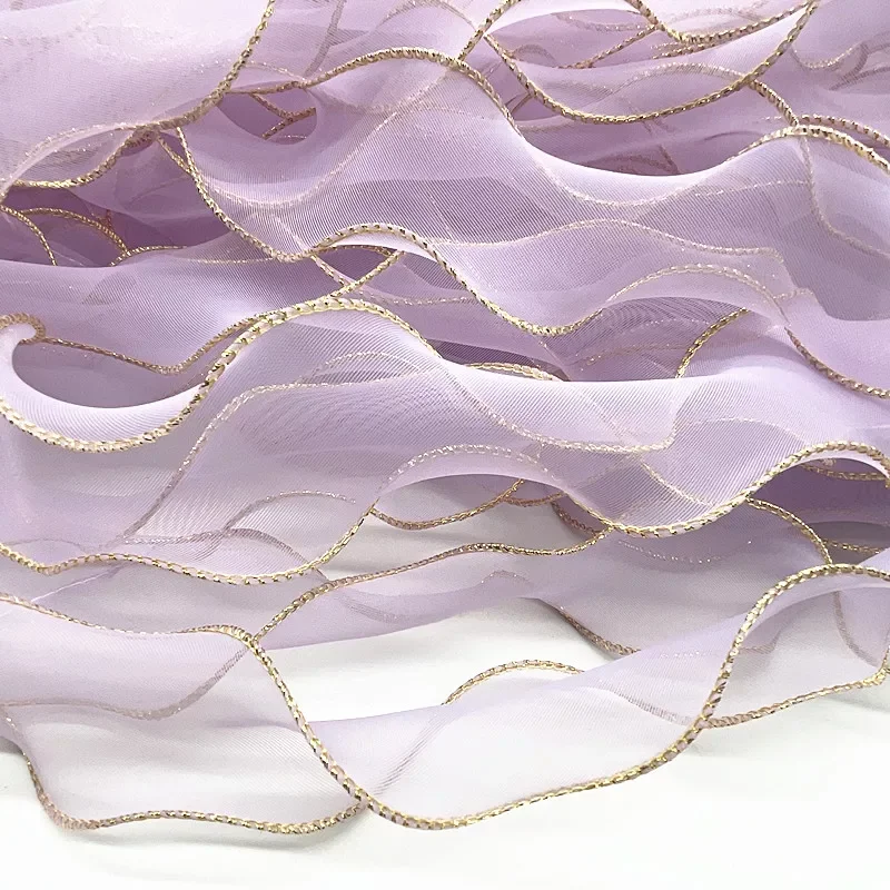 New 50mm Gold Edge Wave Silk Organza Ribbon Bow Material for Hair Ornament Gift Wrapping Decoration Lace Ribbons
New 50mm Gold Edge Wave Silk Organza Ribbon Bow Material for Hair Ornament Gift Wrapping Decoration Lace Ribbons