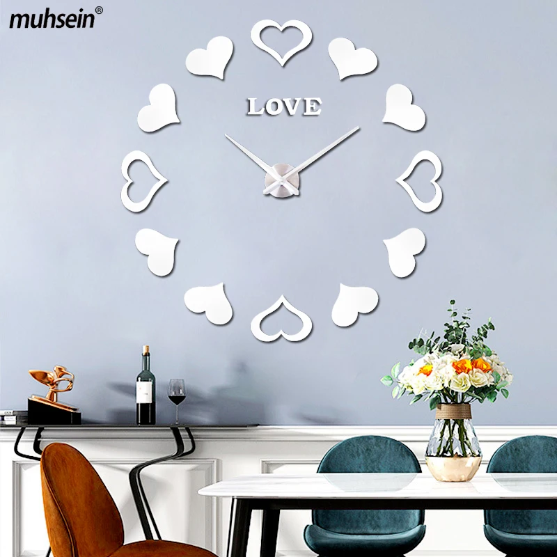 

Muhsein 2023 New Home Decorate Wall Clock 3D Big Number Clocks Nordic DIY Watches Acrylic Mirror Clock Unique Gift For Family