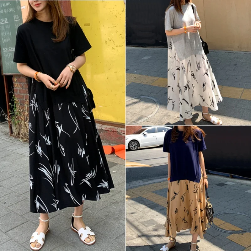 200Jin Foreign Trade Oversize Women's Clothing AliExpress Amazon European and American Style Floral Stitching Midi Dress Fashion
200Jin Foreign Trade Oversize Women's Clothing AliExpress Amazon European and American Style Floral Stitching Midi Dress Fashion