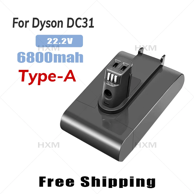 

Newly (Type A) 22.2V 6800mAh Li-ion Vacuum Battery for Dyson DC35, DC45 DC31, DC34, DC44, DC31 Animal, DC35 Animal,917083-01